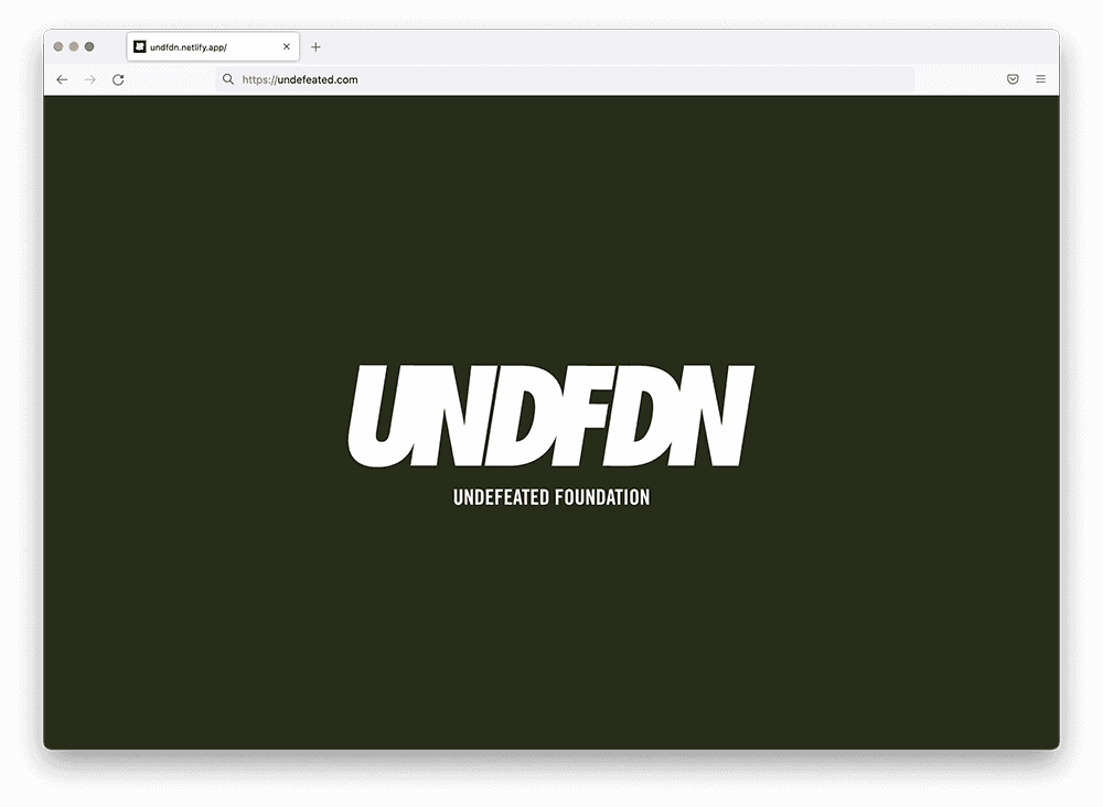 Thumbnail of Undefeated Foundation